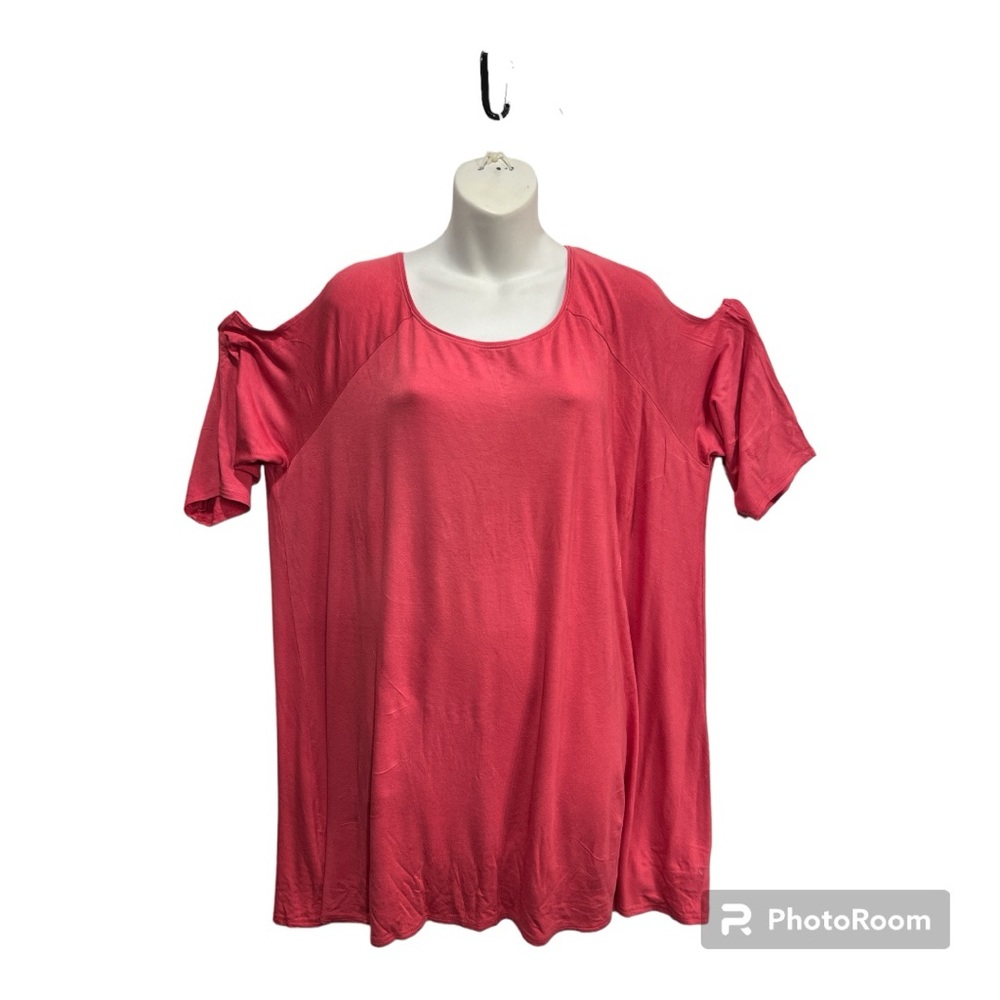 Terra & Sky Open shoulder tunic size 16W-18W salmon color